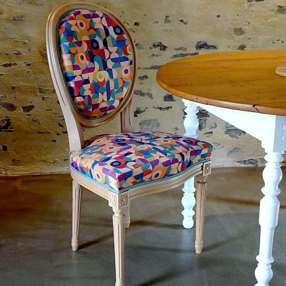 Chaise médaillon Louis XVI, après